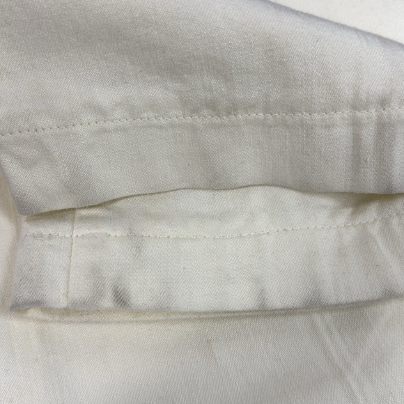 FRAME NWT Ecru Ivory High Waist Wide Leg Denim Pleated Front Chino Pants - Picture 12 of 12